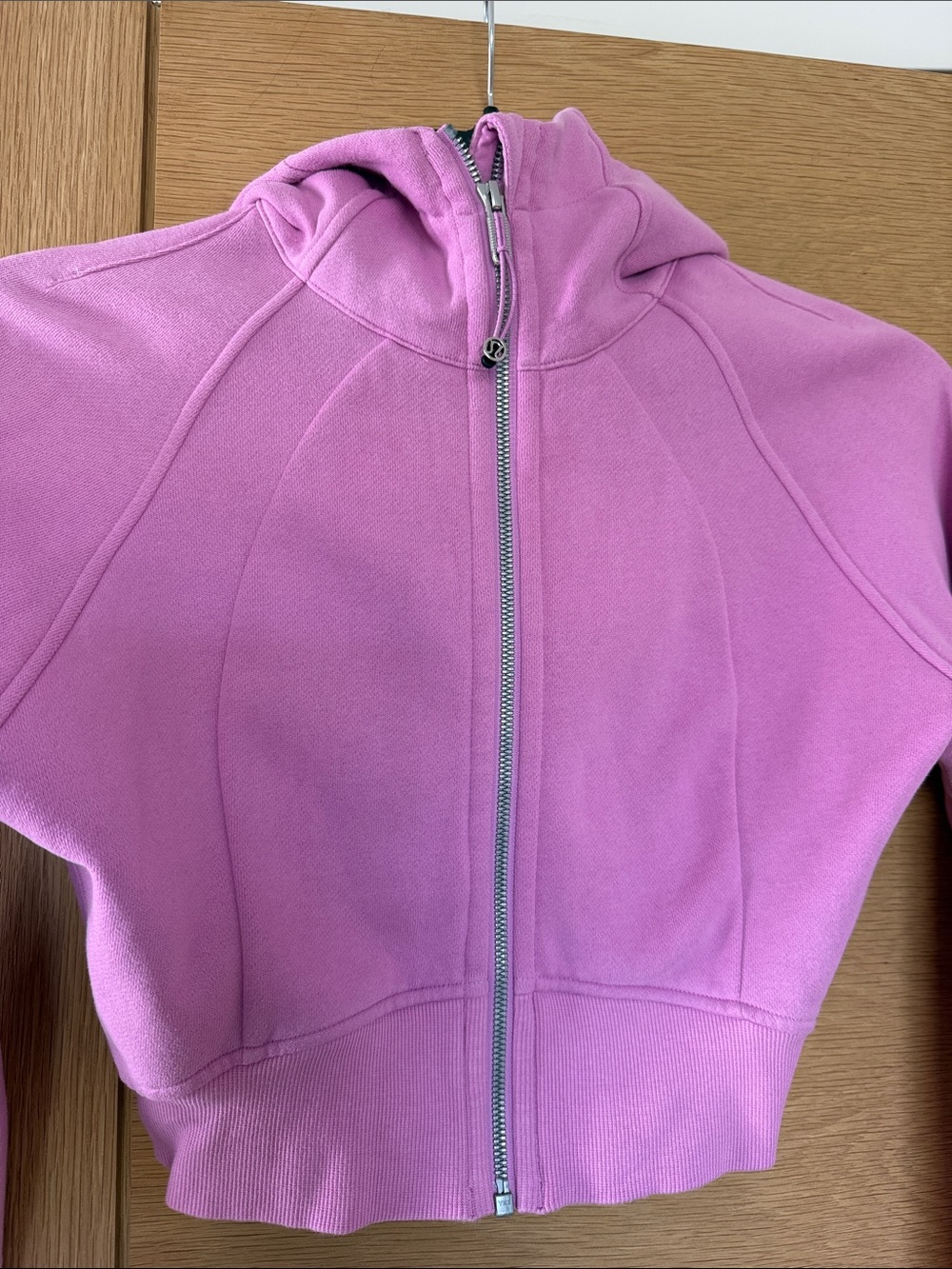 Lululemon Athletica Hooded Zip Jacket in Bubblegum Pink